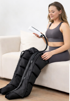 Air Compression Leg Massager Boots with Heat + Remote